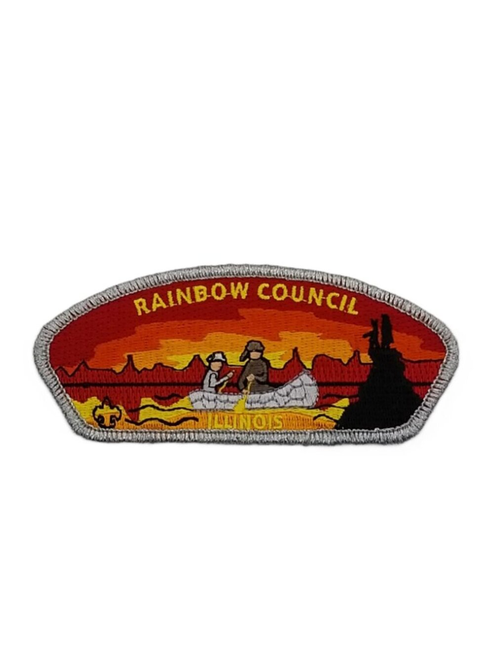 Rainbow Council BSA Shoulder Patch CSP Boy Scout Patch Canoe New 5 x 2